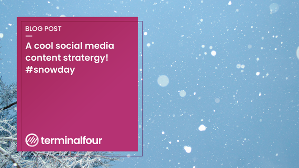 For the digital marketers out there, a good snowy campus scene can send your social engagement through the roof.