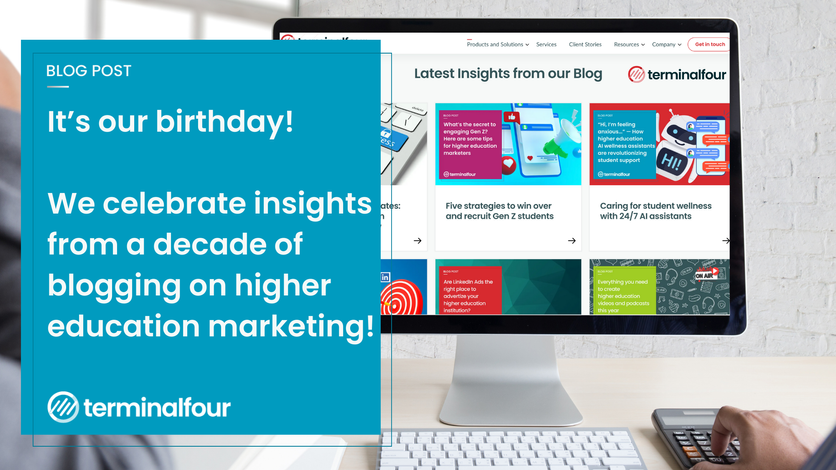 Celebrating 10 years of higher education digital marketing insights blog Post feature image